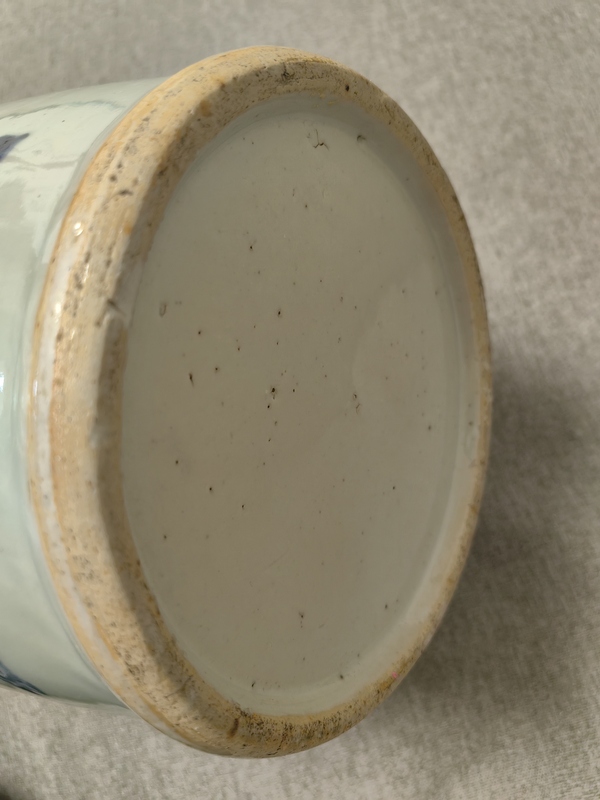 古玩陶瓷豆青釉青花瓶拍賣,當前價格3000元