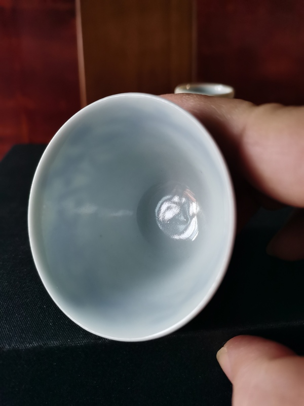 古玩陶瓷【精美茶杯】晚清民國青花龍紋杯一對拍賣,當(dāng)前價格500元