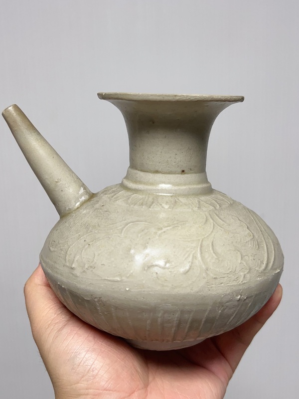 古玩陶瓷南宋·白釉印花軍持拍賣，當前價格6800元