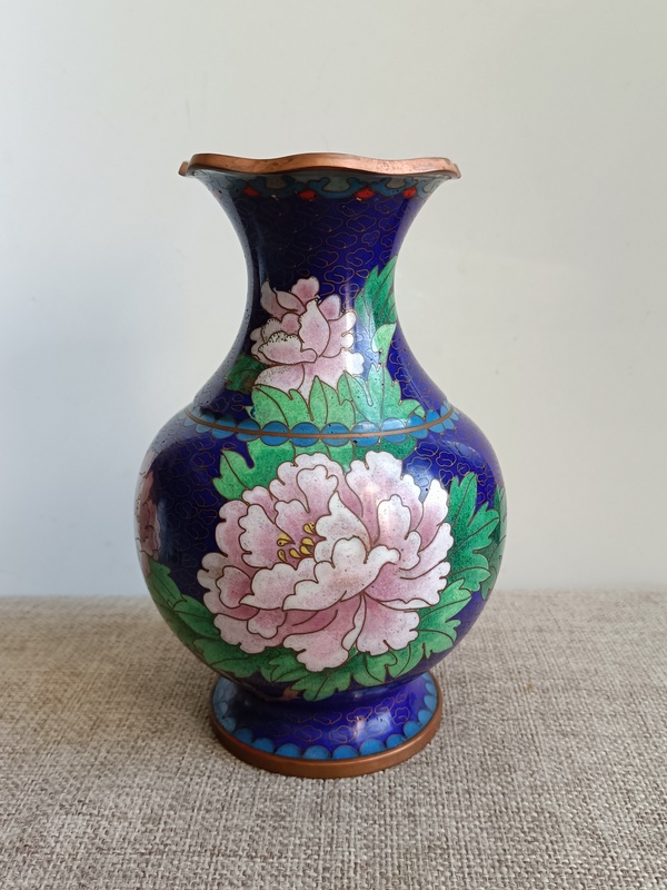 古玩雜項景泰藍花瓶拍賣,當前價格399元