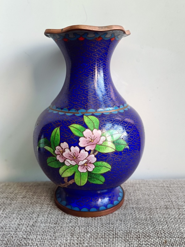 古玩雜項景泰藍花瓶拍賣,當前價格399元