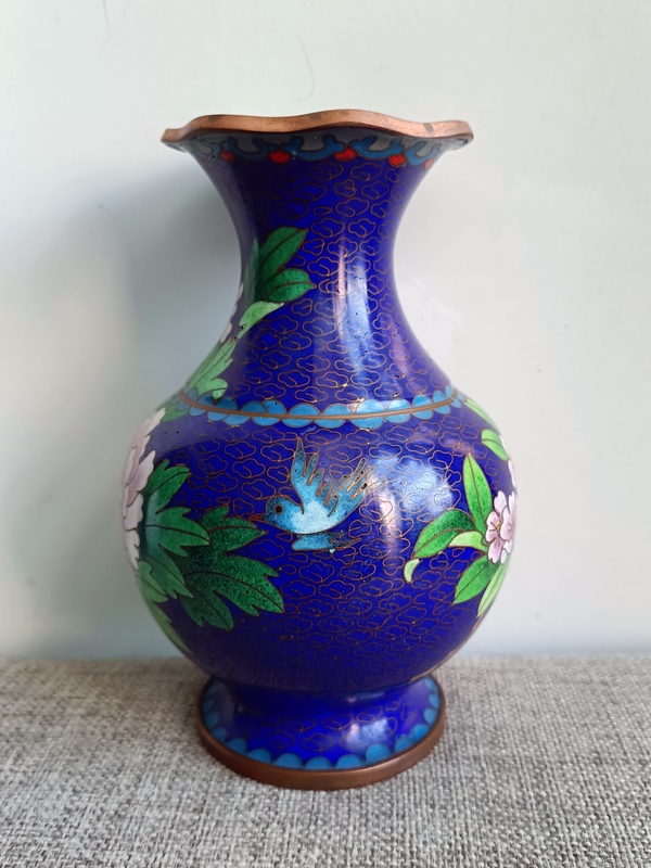 古玩雜項景泰藍花瓶拍賣,當前價格399元
