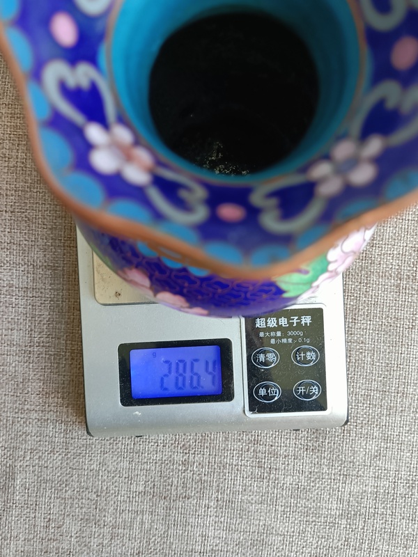 古玩雜項景泰藍花瓶拍賣,當前價格399元