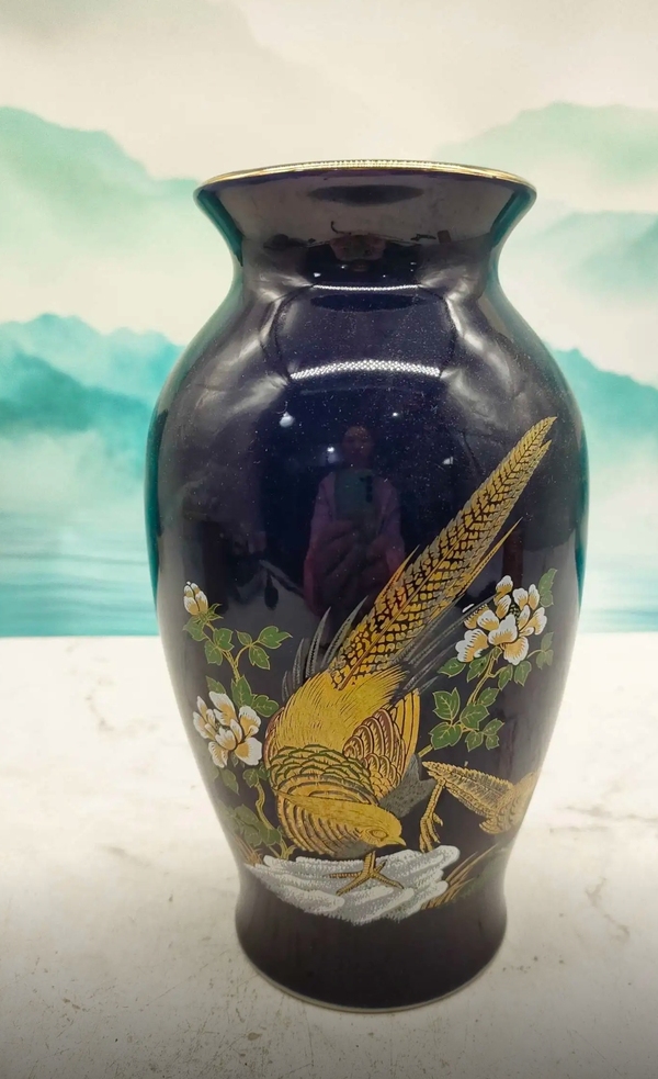 古玩陶瓷花鳥紋瓶拍賣,當前價格350元
