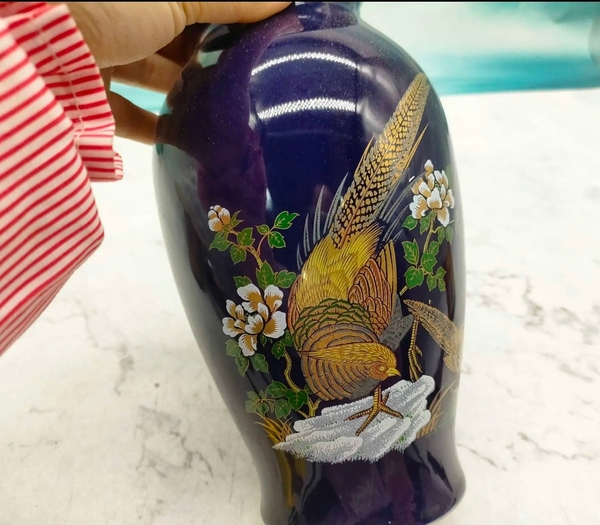 古玩陶瓷花鳥紋瓶拍賣,當前價格350元