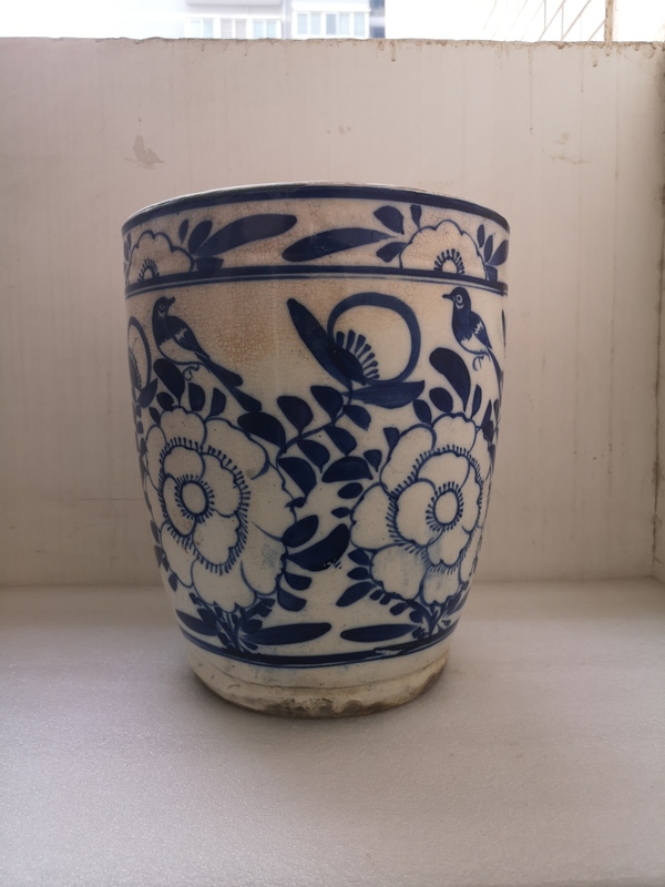 古玩陶瓷花鳥紋缸拍賣,當前價格1500元