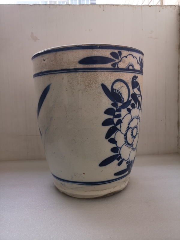 古玩陶瓷花鳥紋缸拍賣,當前價格1500元
