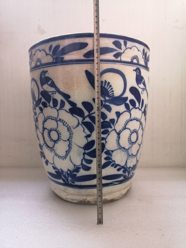 古玩陶瓷花鳥紋缸拍賣,當前價格1500元