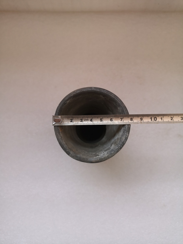 古玩陶瓷明末清初灰陶花觚拍賣,當前價格580元
