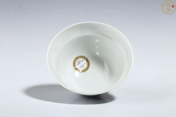 古玩陶瓷全品晚清?細路青花鳳穿牡丹紋茶碗拍賣,當前價格3800元