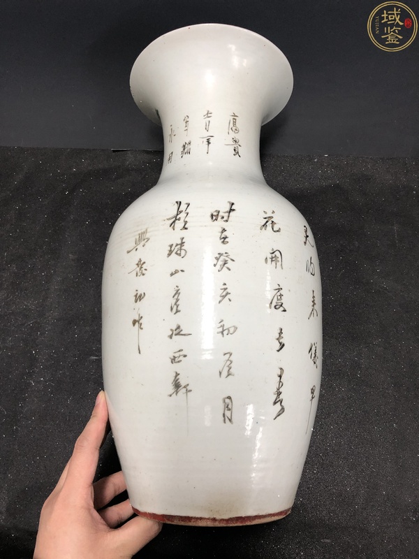 古玩陶瓷名家精品粉彩鳳求凰撇口詩(shī)文大瓶拍賣，當(dāng)前價(jià)格3500元