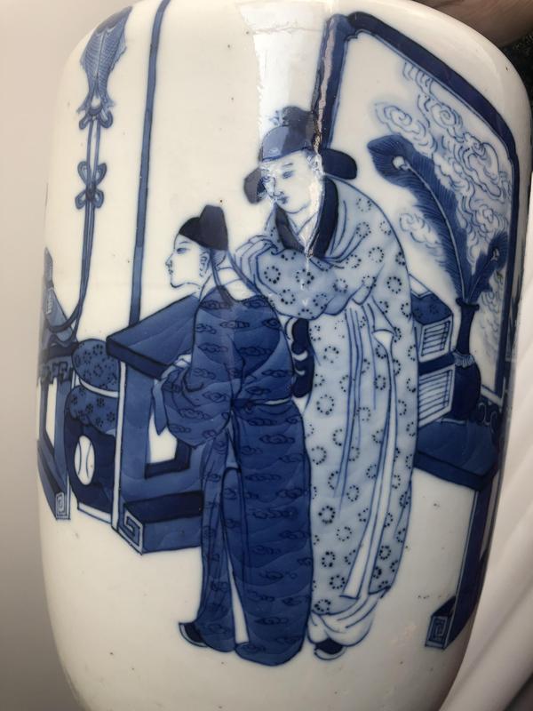 古玩陶瓷青花人物故事紋棒槌瓶拍賣,當(dāng)前價格9580元