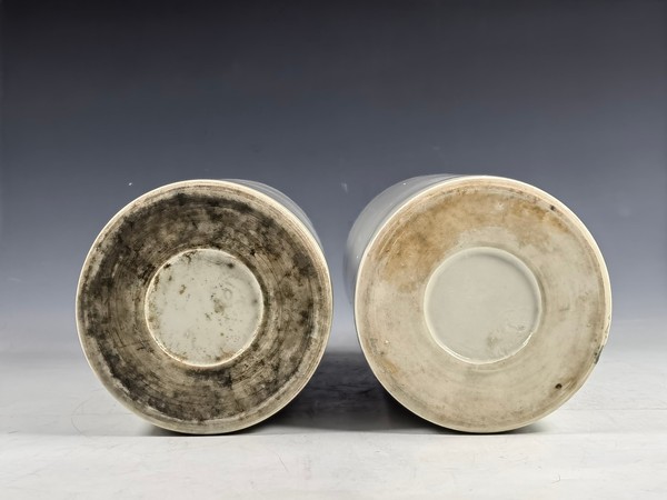 古玩陶瓷民國(guó)粉彩柳樹黃鶯帽筒一對(duì)拍賣,當(dāng)前價(jià)格2200元