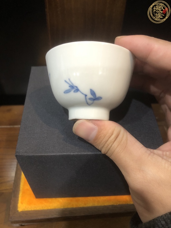 古玩陶瓷青花留白花神杯  真品鑒賞圖