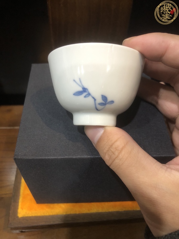 古玩陶瓷青花留白花神杯  真品鑒賞圖