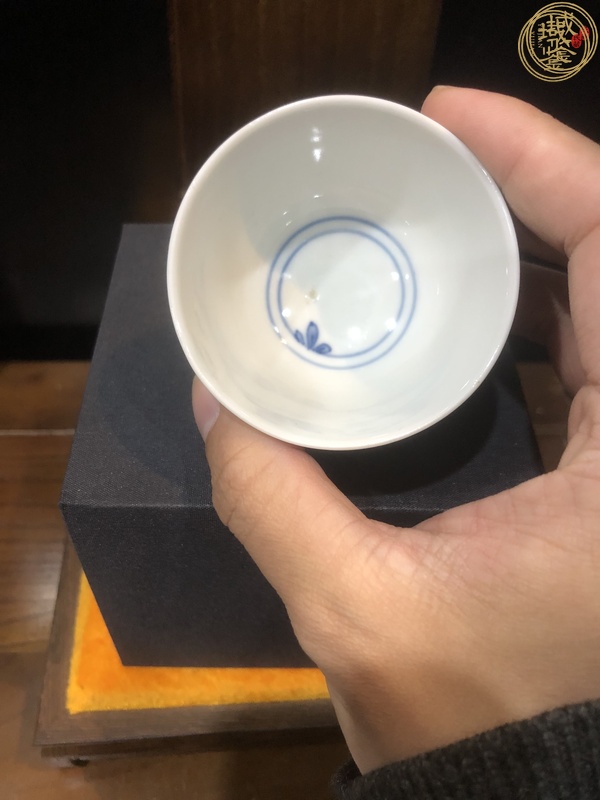 古玩陶瓷青花留白花神杯  真品鑒賞圖