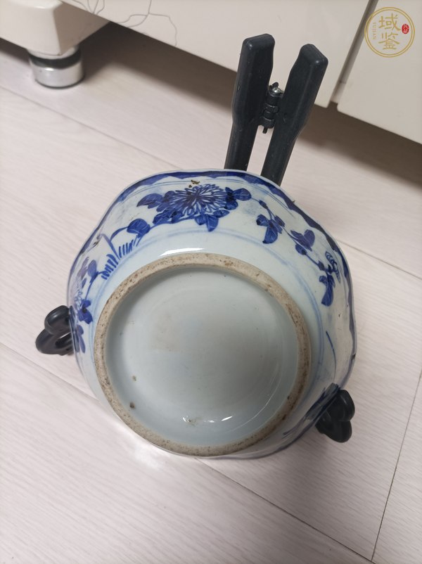 古玩陶瓷青花花卉碗真品鑒賞圖