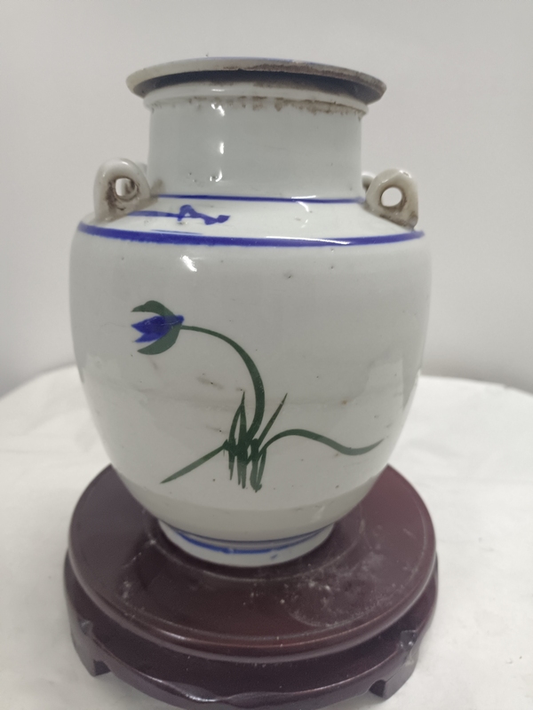 古玩陶瓷清末民初花卉紋壺拍賣，當前價格500元
