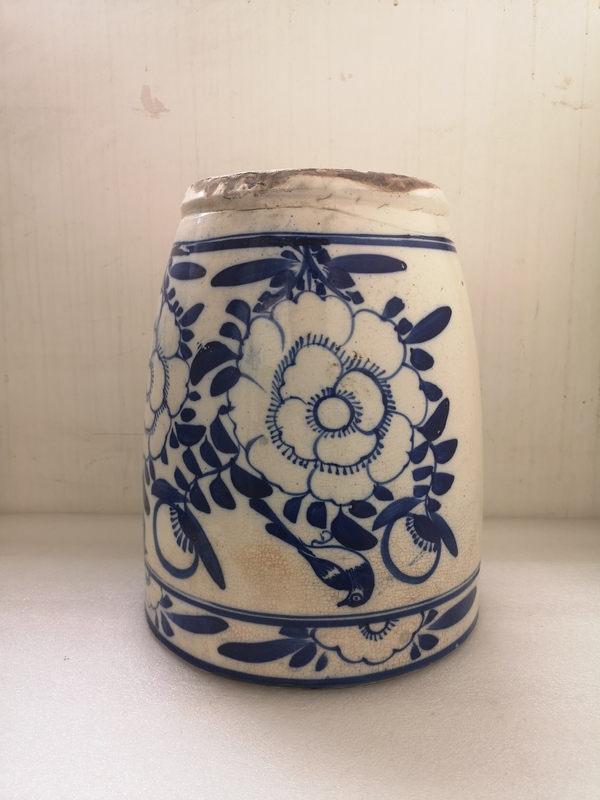 古玩陶瓷花鳥紋缸拍賣,當前價格1500元