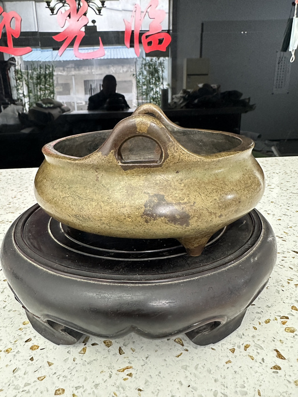 古玩銅器15年前國外拍回來的清中早期爐子拍賣，當前價格58888元