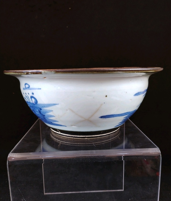 古玩陶瓷清中期道光細(xì)路***山水青花超大香爐(直徑26cm*高10cm)拍賣,當(dāng)前價(jià)格990元