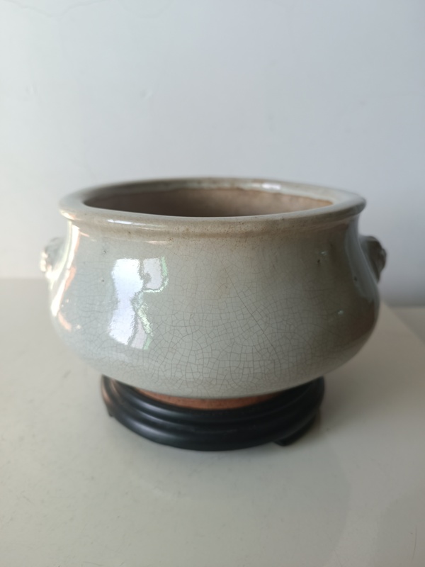 古玩陶瓷漳州窯雙鋪首香爐拍賣,當前價格3600元