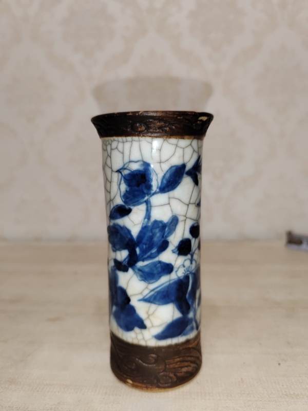 古玩陶瓷哥釉青花箭筒拍賣,當前價格1200元