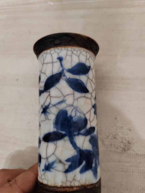 古玩陶瓷哥釉青花箭筒拍賣,當前價格1200元