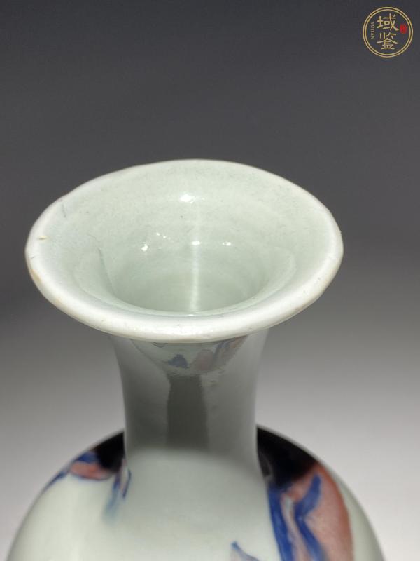 古玩陶瓷青花釉里紅虎溪三笑紋萊芙瓶真品鑒賞圖