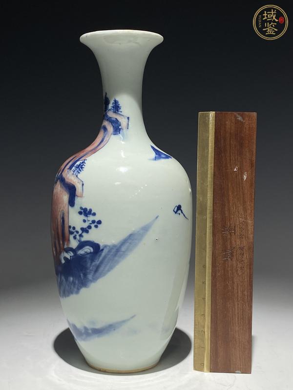 古玩陶瓷青花釉里紅虎溪三笑紋萊芙瓶真品鑒賞圖