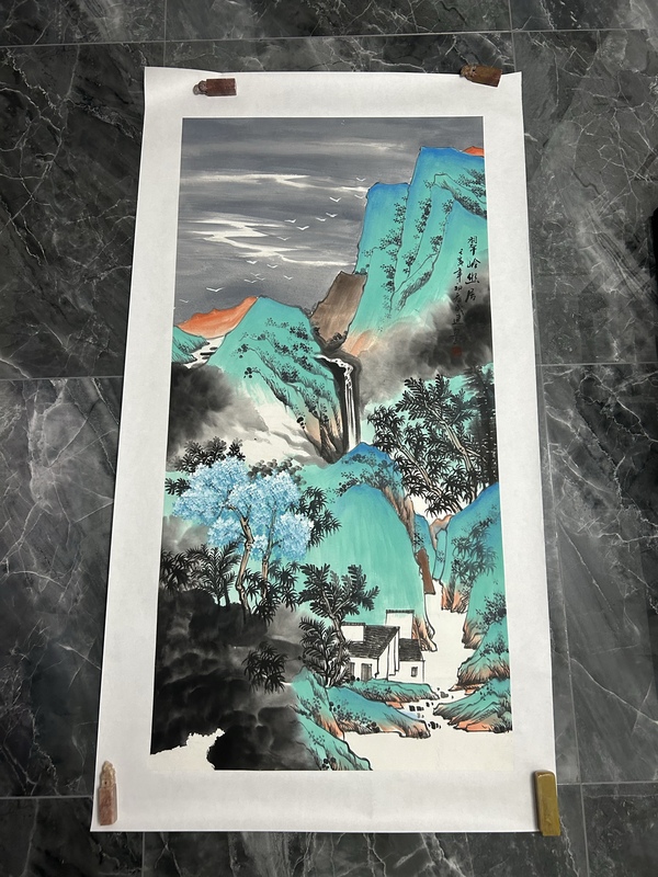 古玩字畫吳成建《翠嶺幽居》拍賣,當前價格850元