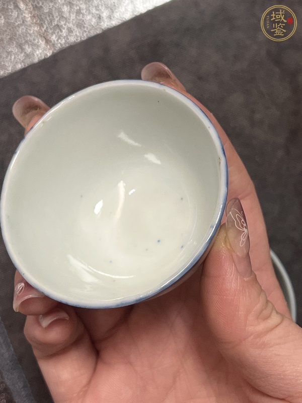 古玩陶瓷青花杯一組真品鑒賞圖