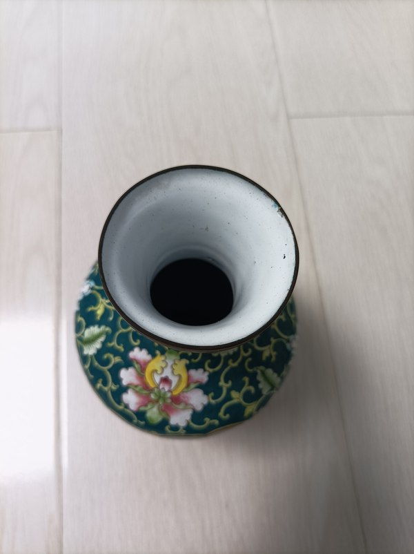 古玩陶瓷銅胎琺瑯花鳥瓶拍賣,當前價格999元