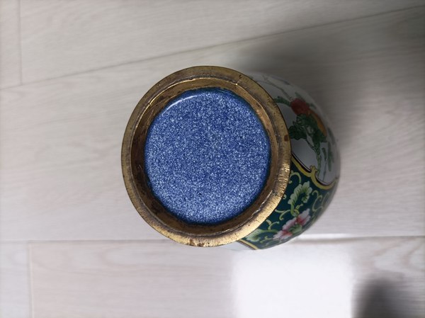 古玩陶瓷銅胎琺瑯花鳥瓶拍賣,當前價格999元