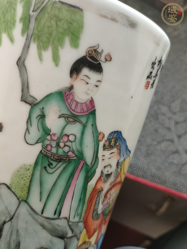 古玩陶瓷粉彩帽筒真品鑒賞圖