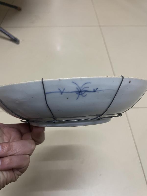 古玩陶瓷青花葡萄紋盤拍賣,當前價格800元