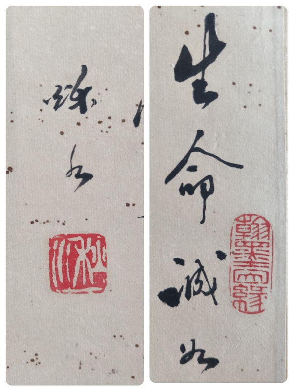 古玩字畫已故江蘇藉名家 中國(guó)湖社畫會(huì)顧問(wèn) 俞派山水龜紋皴創(chuàng)造者 俞秋水 生命泉 手工原裱立軸拍賣，當(dāng)前價(jià)格5888元