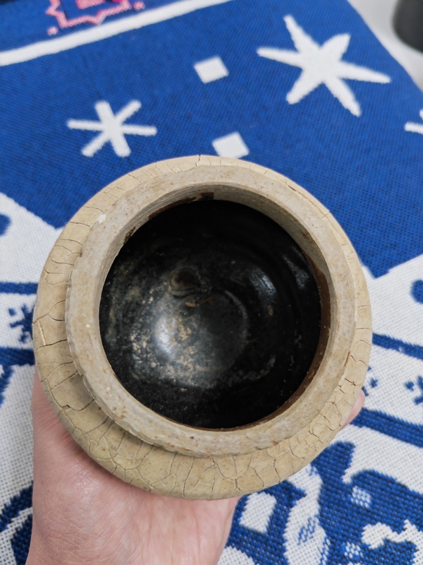古玩陶瓷磁州窯系黑釉罐拍賣,當前價格888元