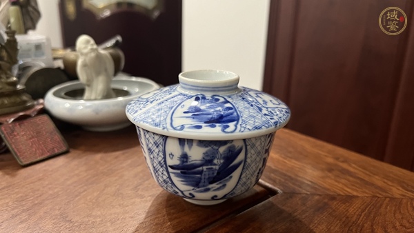 古玩陶瓷青花蓋碗真品鑒賞圖