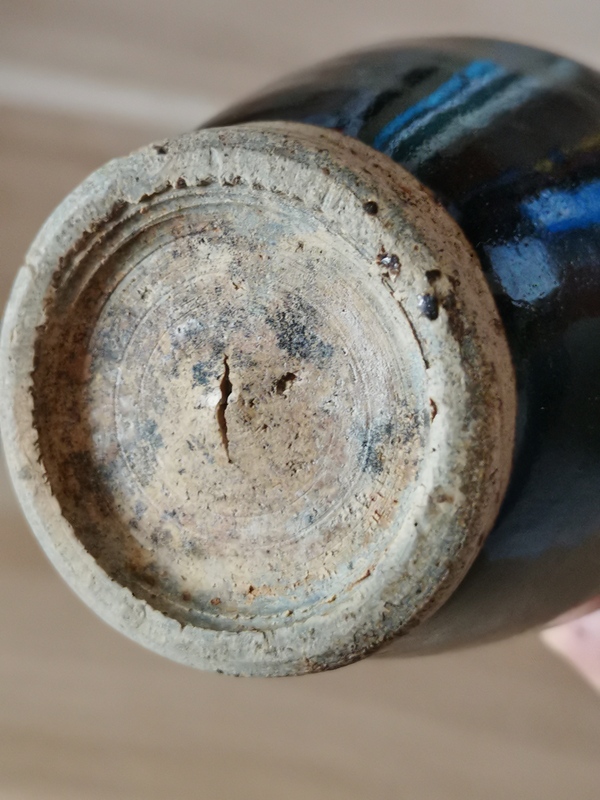 古玩陶瓷磁州窯黑釉撇口瓶拍賣,當前價格350元
