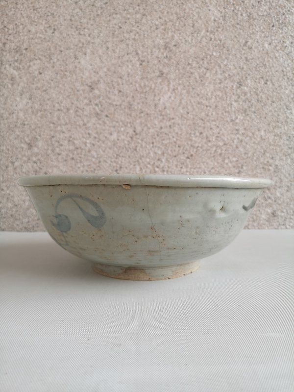 古玩陶瓷花卉紋青花碗拍賣,當前價格456元