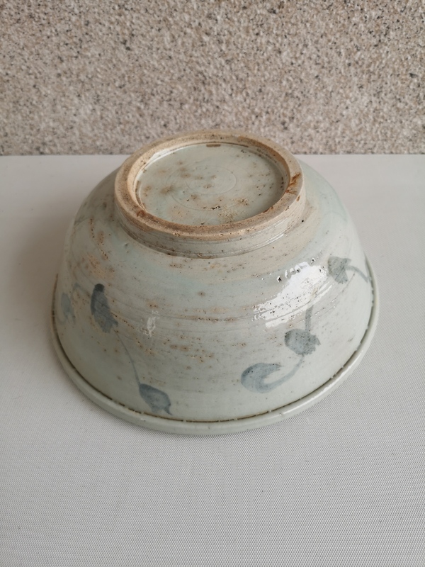古玩陶瓷花卉紋青花碗拍賣,當前價格456元