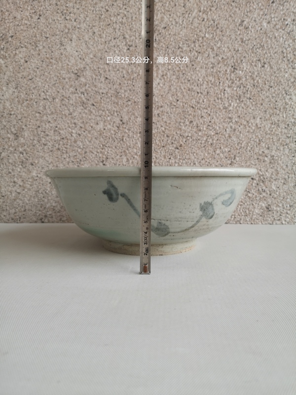 古玩陶瓷花卉紋青花碗拍賣,當前價格456元