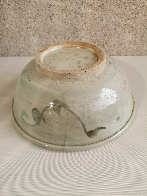 古玩陶瓷花卉紋青花碗拍賣,當前價格456元