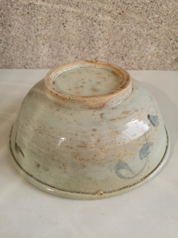 古玩陶瓷花卉紋青花碗拍賣,當前價格456元