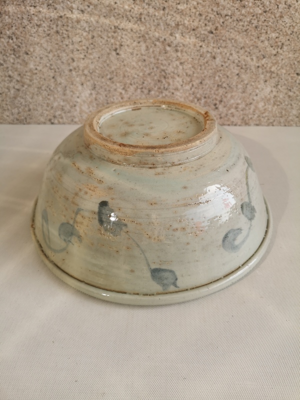 古玩陶瓷花卉紋青花碗拍賣,當前價格456元