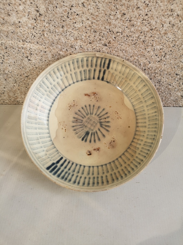 古玩陶瓷清早期青花盤拍賣,當前價格567元