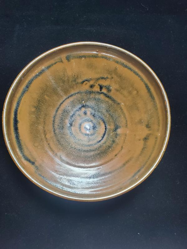 古玩陶瓷山西窑变黑釉直口斗笠碗拍卖，当前价格6500元