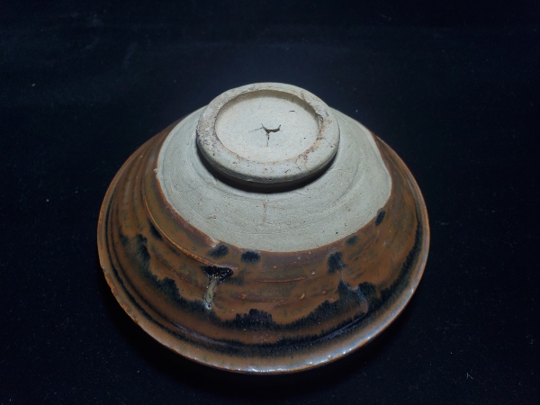 古玩陶瓷山西窑变黑釉直口斗笠碗拍卖，当前价格6500元