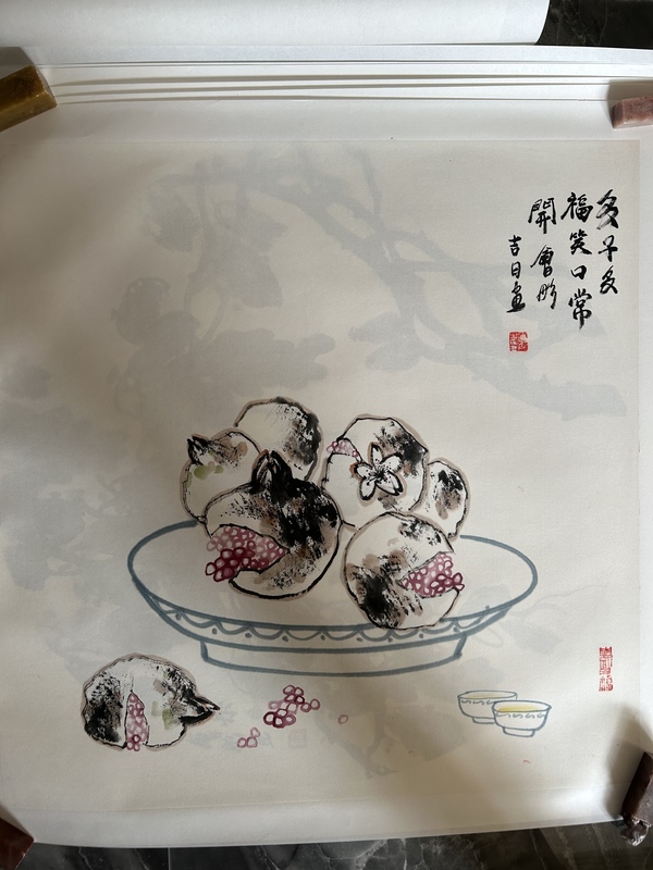 古玩轉(zhuǎn)賣謝會彤《清供圖》拍賣，當前價格499元